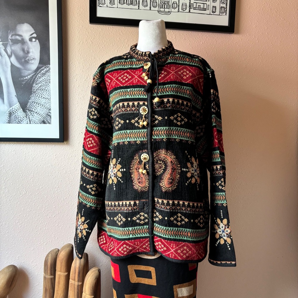 Vintage 90s Geometric Coat